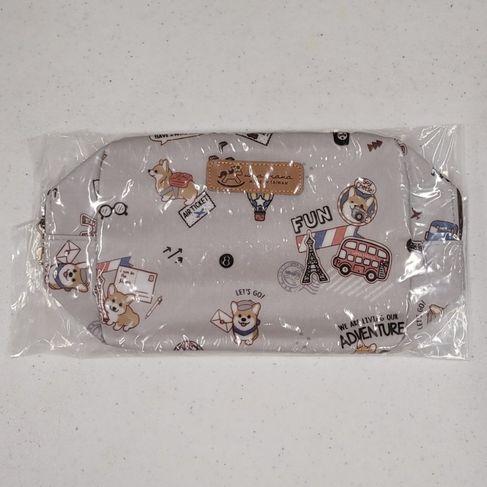 Waterproof Corgi Puppy Cube Makeup Cosmetic Bag - Picture 8 of 13